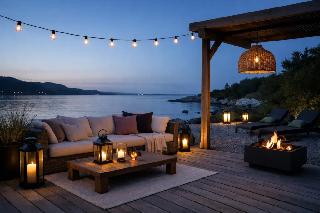 Créer une ambiance chaleureuse avec des luminaires extérieurs