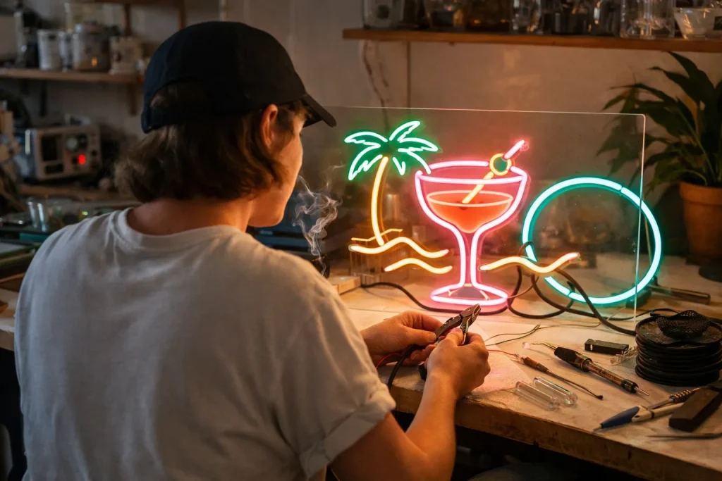 Néons pour restaurants et bars&nbsp;: créer une ambiance unique