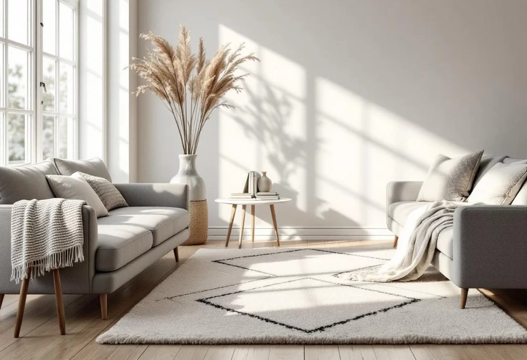Trois façons de faire respirer un espace avec un tapis scandinave