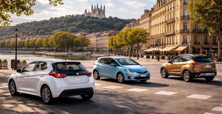 découvrez lyon en voiture hybride avec la toyota yaris hybrid, la honda jazz hybrid et la renault captur e-tech pour un trajet écologique et économique.