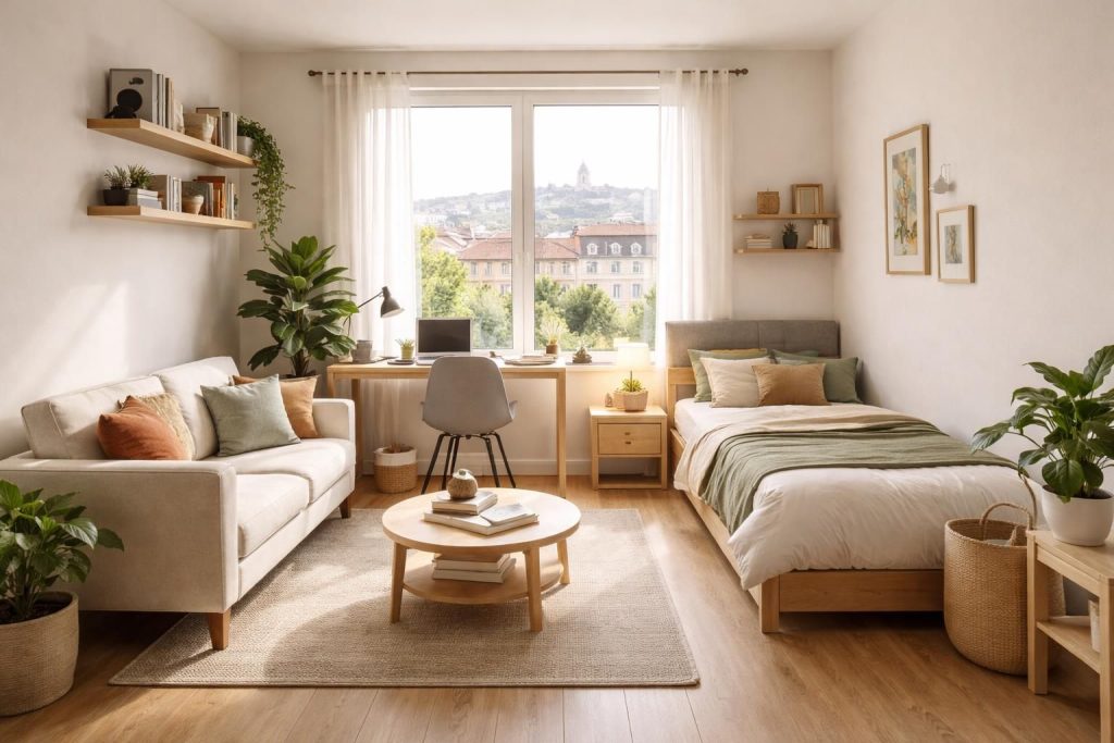 Aménager un studio étudiant à Lyon avec les meubles Maisons du Monde et Alinéa