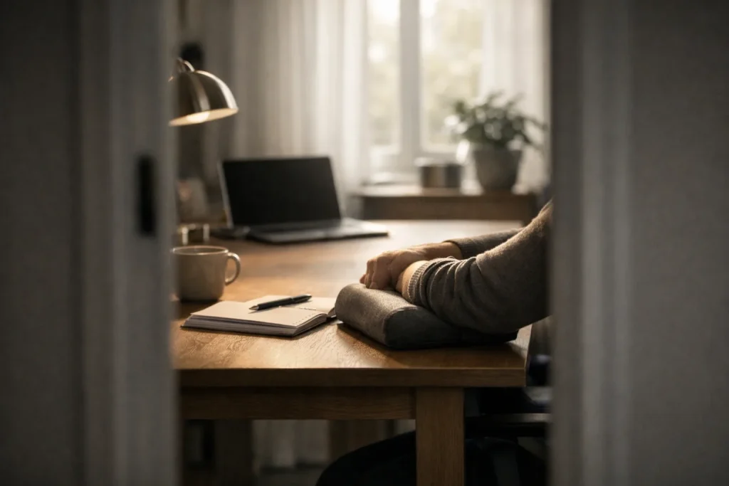 Le bureau à domicile se règle aux coudes, pas à l&rsquo;écran